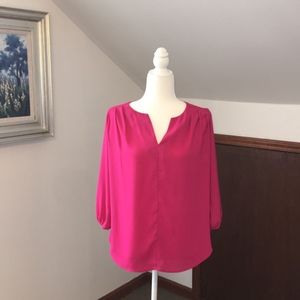 Hot Pink 3/4 Length Sleeve top
